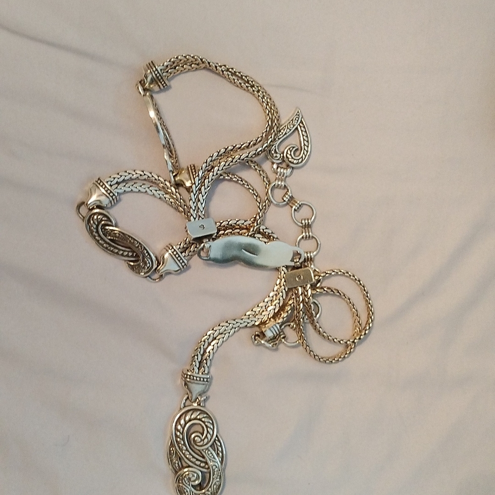 Vintage silver tone 44 inch belt